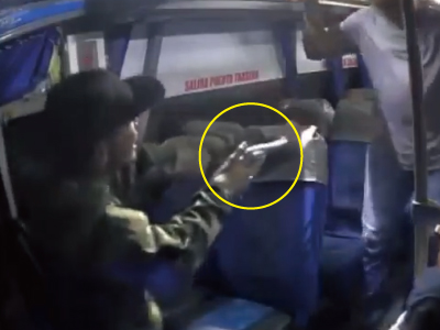 武装した男がバスの乗客を狙った強盗事件（コロンビア）