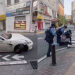 歌舞伎町で飲酒運転し事故を起こす男（日本）