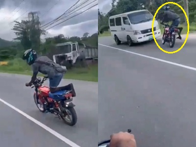バイクでウィリーしようとした男性が対向車と衝突する事故（ジャマイカ）