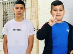 イスラエル軍がパレスチナの8歳と15歳の少年を射殺する（パレスチナ）